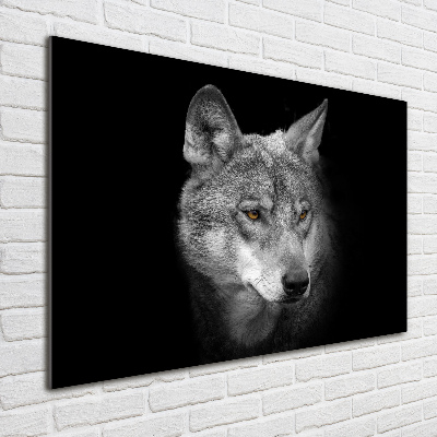 Schilderij op glas Wolf