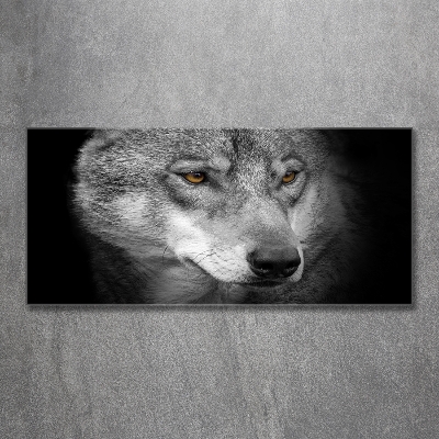 Schilderij op glas Wolf
