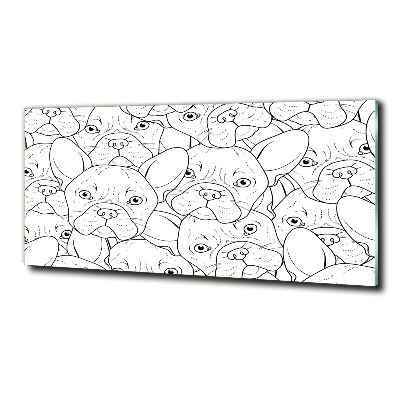 Schilderij op glas Franse bulldogs