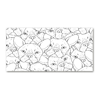 Schilderij op glas Franse bulldogs