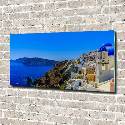 Glazen schilderij Santorini, Griekenland