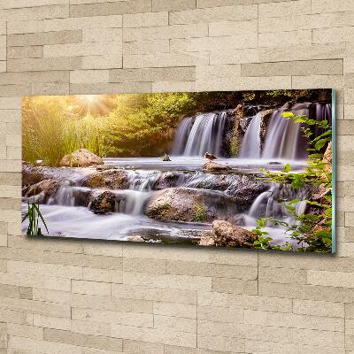 Schilderij glas Waterval