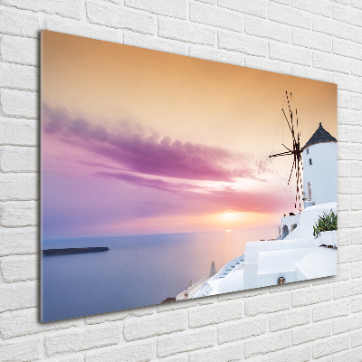 Schilderij op glas Santorini, Griekenland