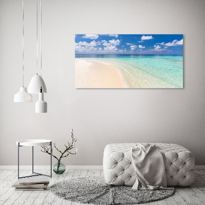 Foto schilderij op glas Strand op de Malediven