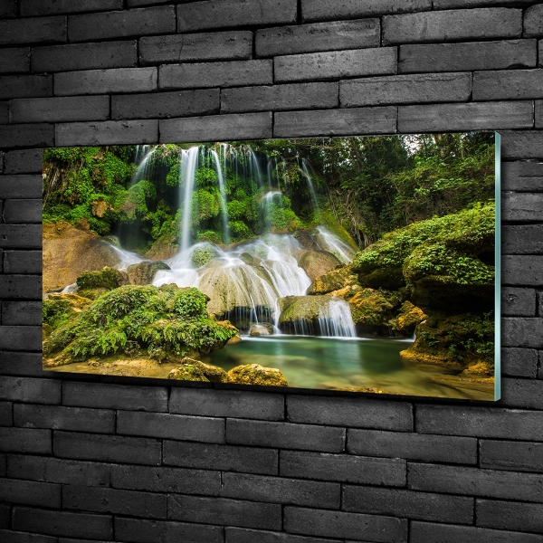 Schilderij glas Waterval