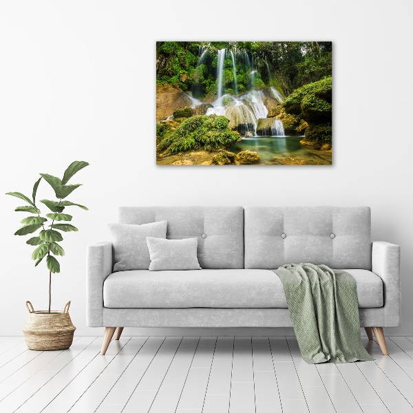 Schilderij glas Waterval