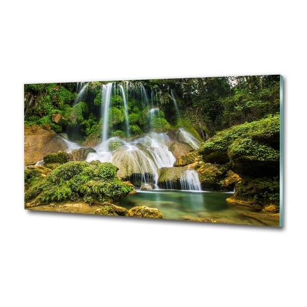 Schilderij glas Waterval