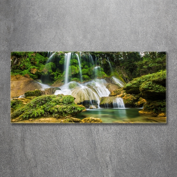 Schilderij glas Waterval