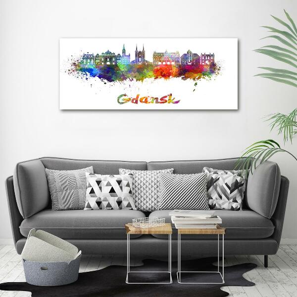 Foto schilderij op glas Kleurrijk Gdańsk