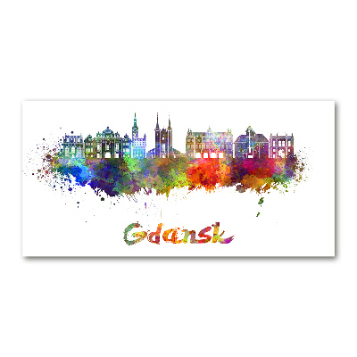 Foto schilderij op glas Kleurrijk Gdańsk