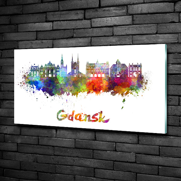 Foto schilderij op glas Kleurrijk Gdańsk
