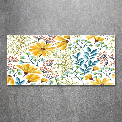 Foto schilderij op glas Lentebloemen