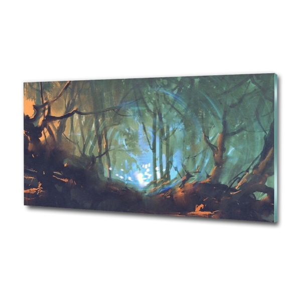 Foto schilderij op glas Mystiek bos