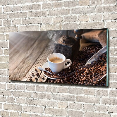 Foto schilderij op glas Ochtendkoffie