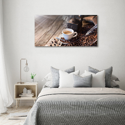 Foto schilderij op glas Ochtendkoffie