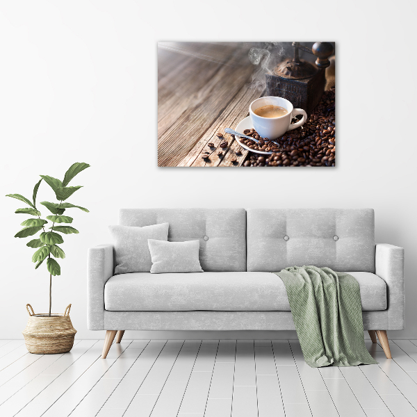 Foto schilderij op glas Ochtendkoffie
