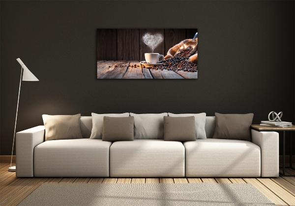 Schilderij op glas Een kopje koffie