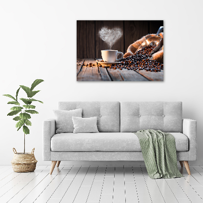 Schilderij op glas Een kopje koffie