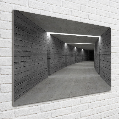 Glazen schilderij Betonnen tunnel