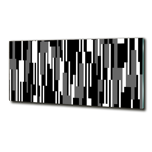 Foto schilderij op glas Zwart-witte lijnen