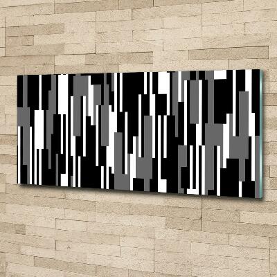 Foto schilderij op glas Zwart-witte lijnen