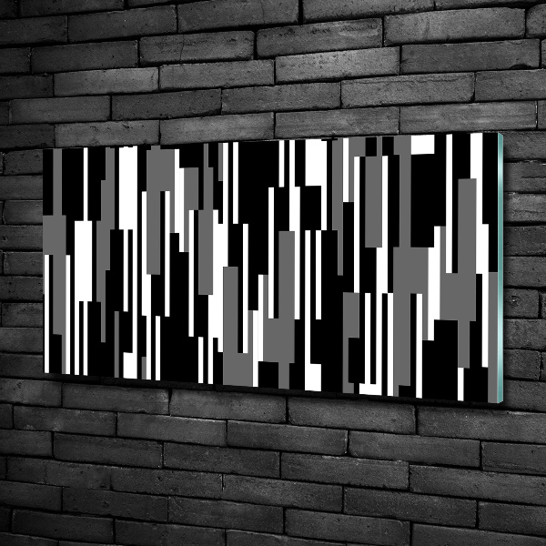 Foto schilderij op glas Zwart-witte lijnen