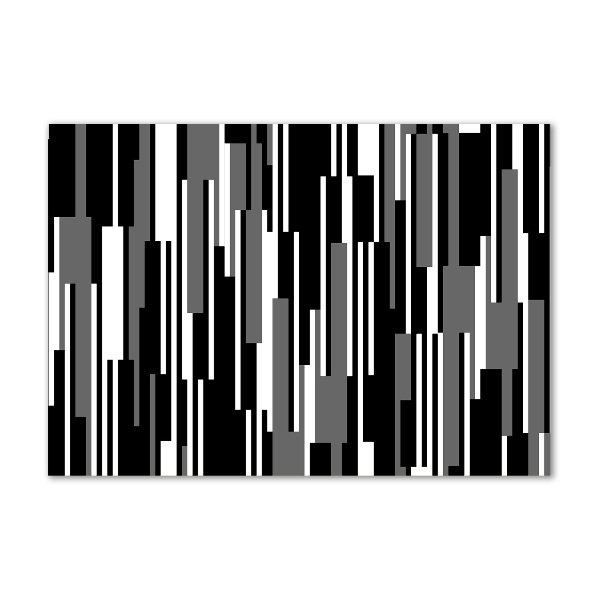 Foto schilderij op glas Zwart-witte lijnen