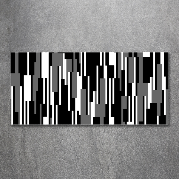 Foto schilderij op glas Zwart-witte lijnen