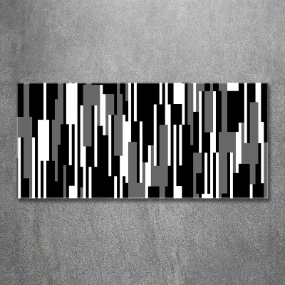 Foto schilderij op glas Zwart-witte lijnen