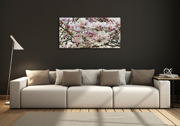 Foto schilderij op glas Magnolia bloemen