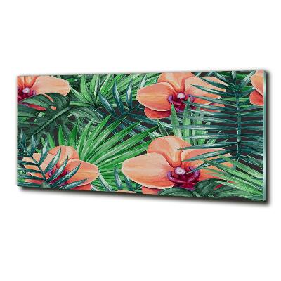 Schilderij glas Orchidee