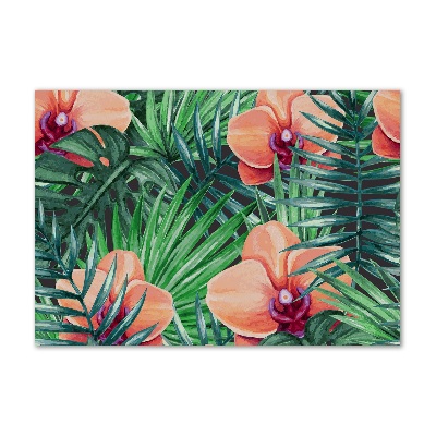 Schilderij glas Orchidee