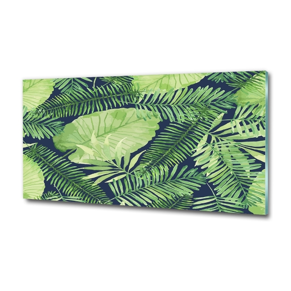 Foto schilderij op glas Tropische bladeren