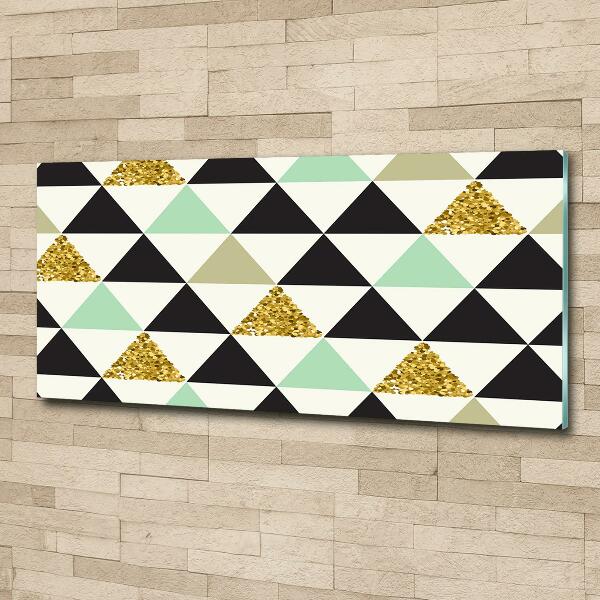 Schilderij glas Kleurrijke driehoeken