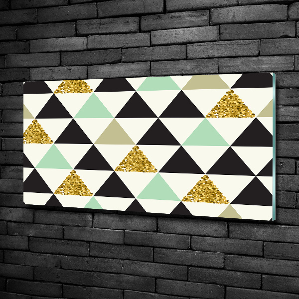 Schilderij glas Kleurrijke driehoeken