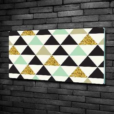 Schilderij glas Kleurrijke driehoeken