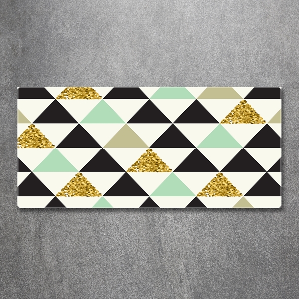 Schilderij glas Kleurrijke driehoeken