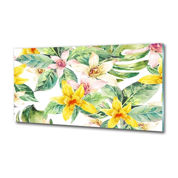 Schilderij glas Orchidee