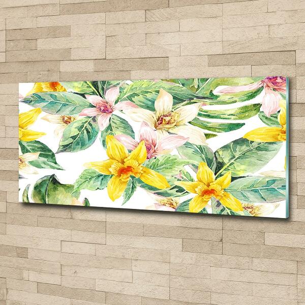 Schilderij glas Orchidee