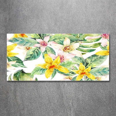 Schilderij glas Orchidee