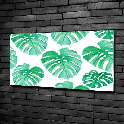 Schilderij op glas Monstera