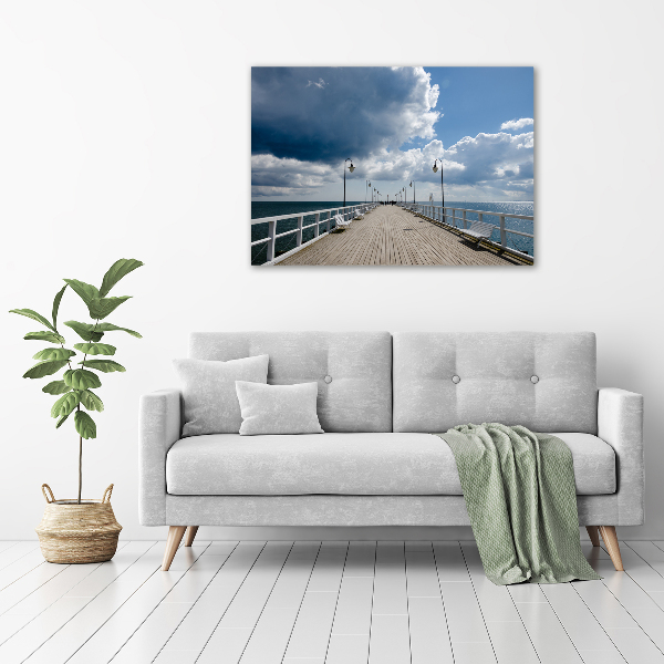 Glazen schilderij Pier in Orłowo