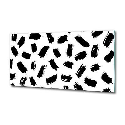 Schilderij glas Zwart-witte vlekken