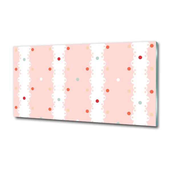 Glazen schilderij Kleurrijke stippen achtergrond