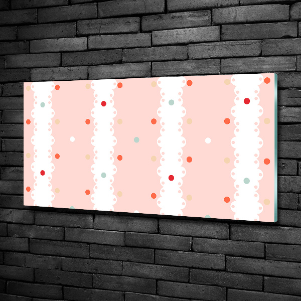 Glazen schilderij Kleurrijke stippen achtergrond