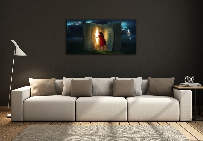 Glazen schilderij De wereld van boeken