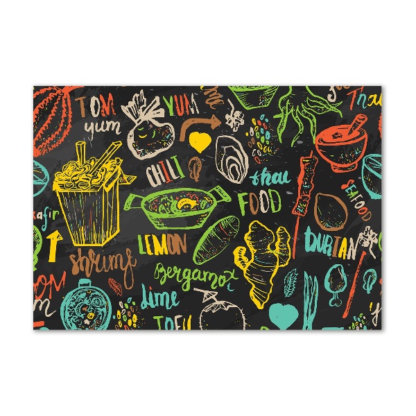 Foto schilderij op glas Thais eten