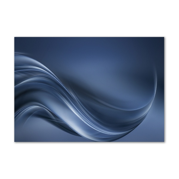 Schilderij glas Grijze golf