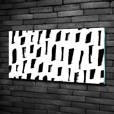 Schilderij op glas Zwart-witte vlekken