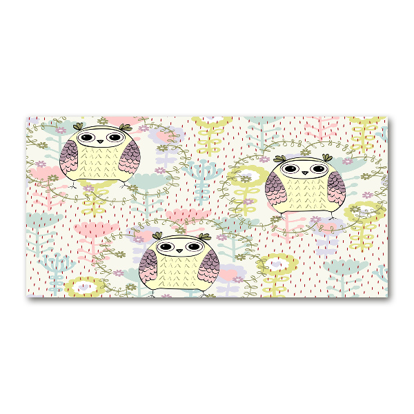 Schilderij op glas Uilen